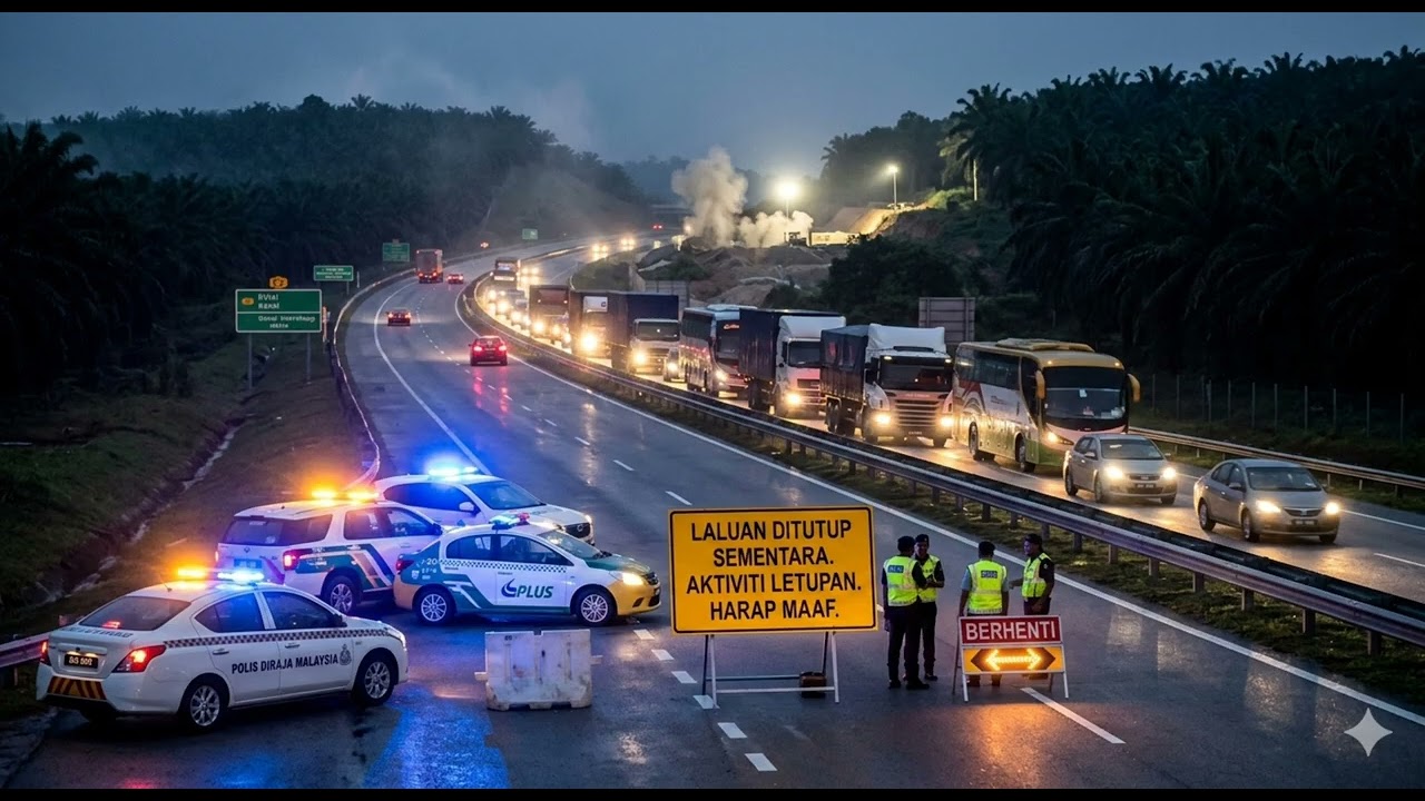 BOOM! Letupan Batu Di Lebuhraya PLUS Johor 
