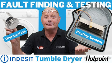 Tumble dryer not heating how to check & test the thermostat on the heater element Hotpoint Indesit