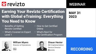 Earning Your Revizto Certification with Global eTraining NA Webinar. May 31, 2023