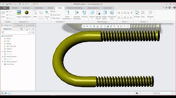 U BOLT IN CREO PARAMETRIC || PRO/E creo parametric part modeling