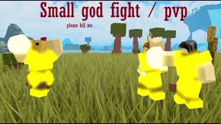 Small god fight in booga booga reborn [Roblox]