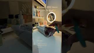ASMR unboxing BBW Into The Night shower gel 🥰 #beauty #bbw #intothenight #bathandbodyworks