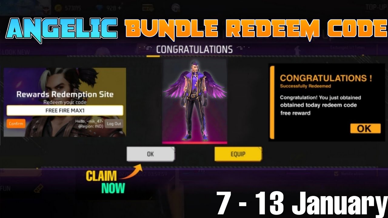 2 January 2023 redeem code | today redeem code free fire | ff new event