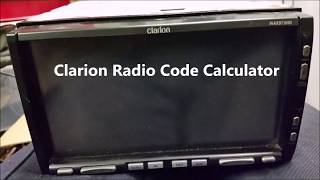 Clarion Radio Code Calculator For Unlocking Codes Reproduction For Any Clarion Model