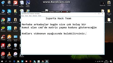 CMD ile Matrix Yapma