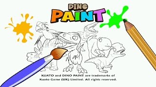 Dino Paint – Christmas coloring book for creative preschool play (Kuato Games) - Best App For Kids screenshot 1
