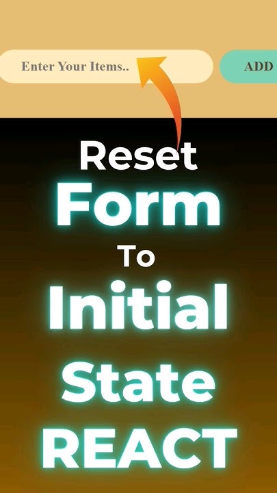 how to reset form data in react js. #reactjs #reactjstutorial # ...
