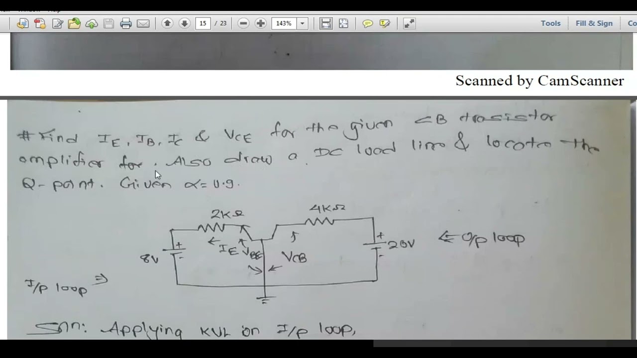Find collector current ,base current , emitter current & collector emitter voltage .DC load ,Q-Point