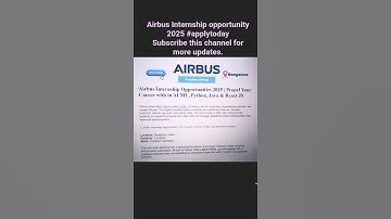 Airbus Internship 2025 – Work with AI, Python, React! 🌍 #job #jobsearch #freshers #shorts #trending