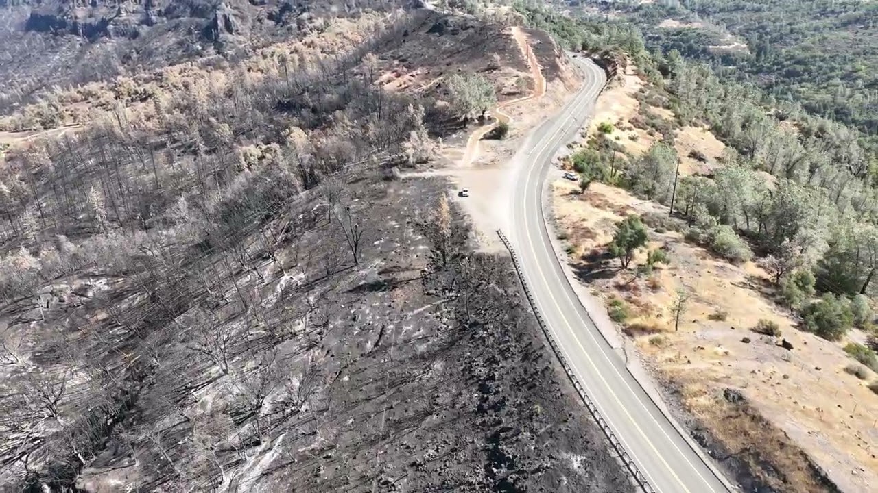 Drone View of Fire Damage