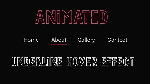 Animated text underline hover effective using HTML and CSS | Coder8077
