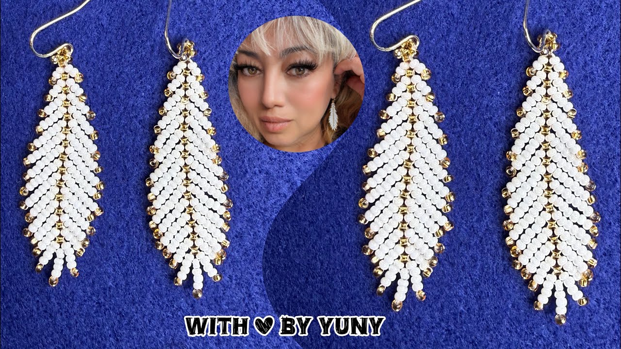 Серьги из белых перьев в традиционном стиле. Легко и быстро изготавливаются.