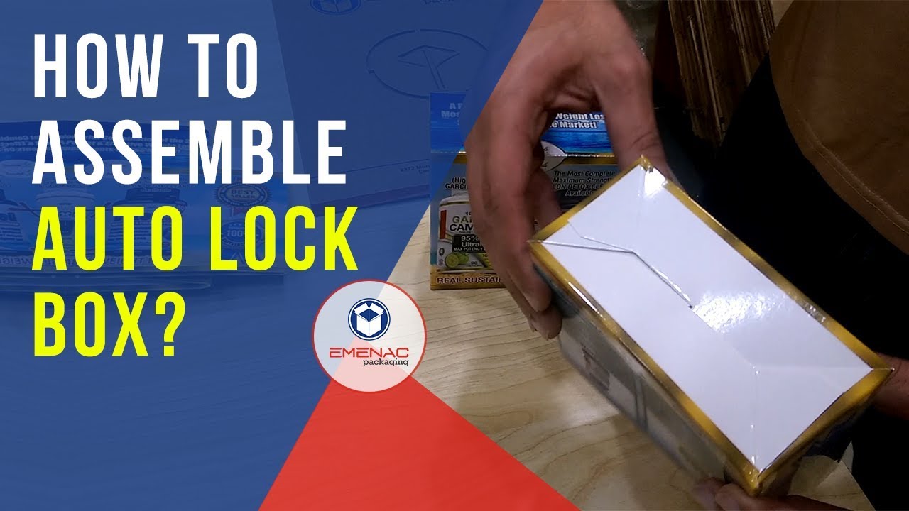 How to Assemble Auto Lock Box? Emenac Packaging USA YouTube