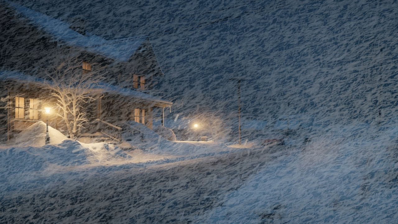 Wind and Snowstorm Sounds for Deep Sleep | Howling Wind and Falling ...