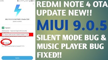NEW MIUI 9.0.5 STABLE OTA UPDATE FOR REDMI NOTE 4 [BUGS FIXED]