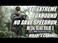 Metal Gear Solid 3 HD Edition E-Ex Foxhound No Save Speedrun 1h21m53s