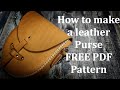 FREE PDF pattern Making a leather Purse, Leather craft