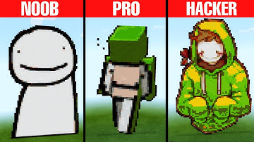 Minecraft NOOB vs PRO vs HACKER: Minecraft Pixel Art ✨ Dream in Minecraft