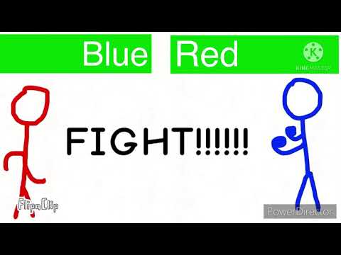 Blue vs Red with healthbars