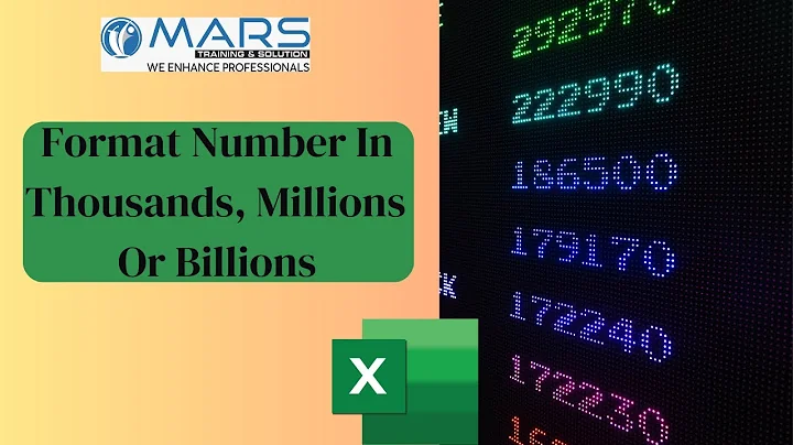 How to format numbers in thousands or millions or billions in excel