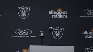 Raiders coach Pete Carroll speaks after season finale