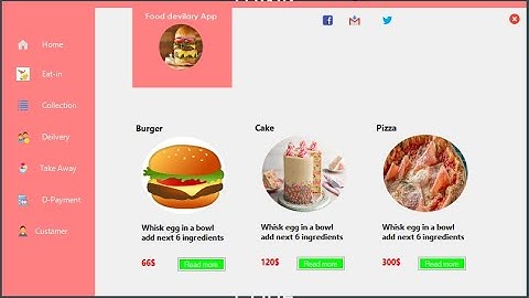 C# - Designing a Flat desktop Application of a Fast Food Dashboard