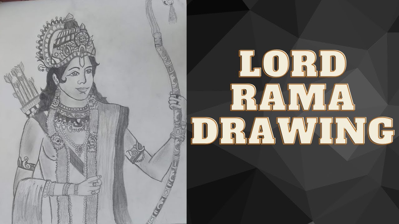 Drawing of Lord Rama Pencil Shading - YouTube