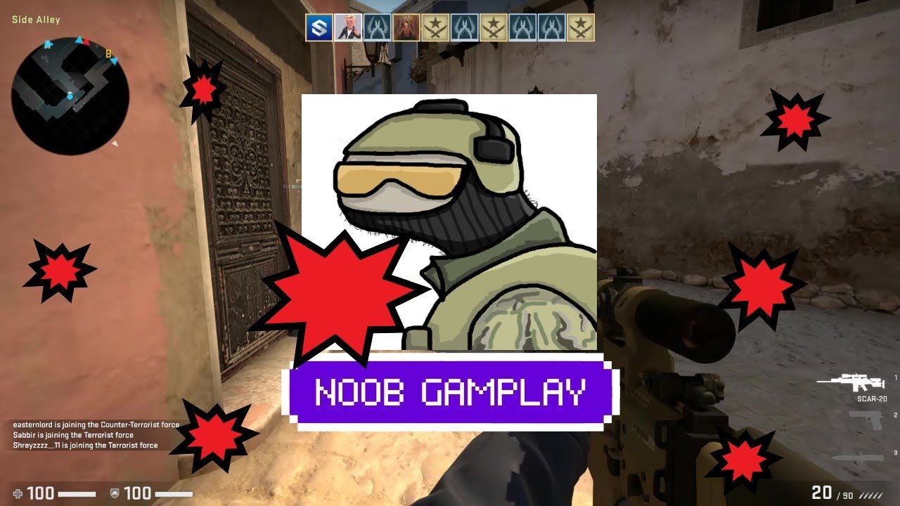 FPS Online Multiplayer Part1 CS:GO PC - Noob Gameplay - YouTube