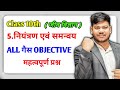नियंत्रण एवं समन्वय कक्षा 10 || Niyantran Evam Samanvay Class 10 Objective || Class 10 Biology 