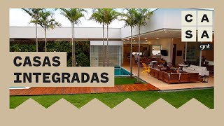 Duas casas com ÁREA GOURMET externa integrada à SALA e COZINHA | Casa Brasileira