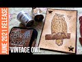 Vintage Owl card - quick and simple card by Scrapcosy - June 2021 PaperArtsy release