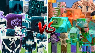 ALL MINECRAFT MUTANT WARDENS vs ALL MINECRAFT MUTANT ZOMBIES | Minecraft Mob Battle