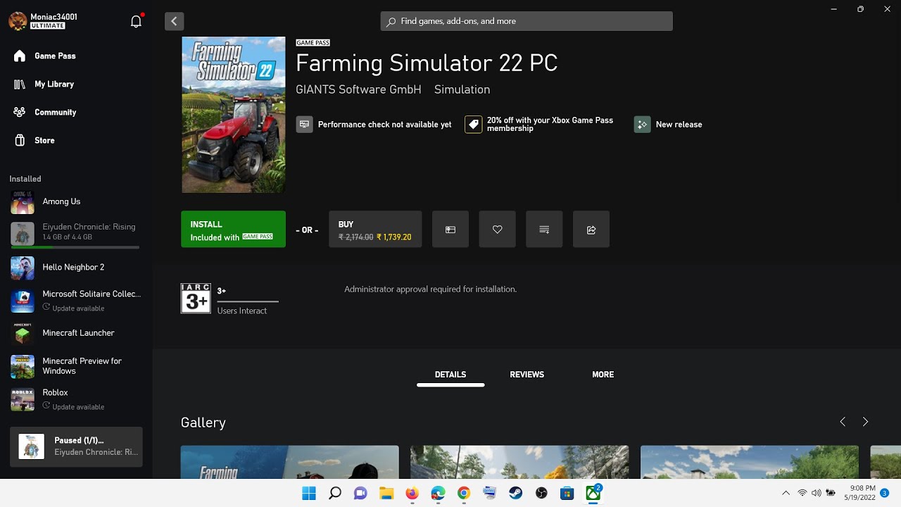 Farming Simulator 22 is coming to PC Game Pass later in May