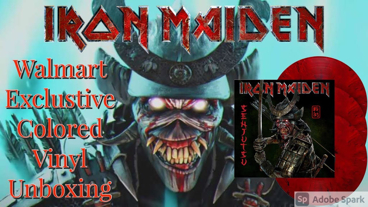 Iron Maiden Senjutsu Walmart Exclusive Colored Red & Black Marble Vinyl ...