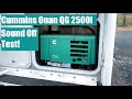 New QUIET RV Generator - Cummins Onan QG2500i. Sound Comparison Testing!!!