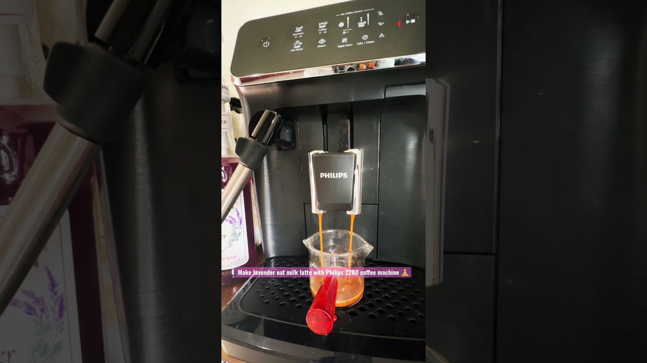 Make lavender oat milk latte with Philips 2200 coffee machine 🧘 
