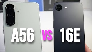 iPhone 16e VS Samsung Galaxy A56 - (Speed Test, Camera Comparison, Speakers & PUBG)