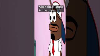 When she's stuck in the dryer 😂👀 full video on my page!  #tutweezy #comedy