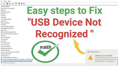 Usb device not recognized windows 10 | Usb device not recognized windows 11