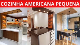 20 IDEIAS DE COZINHA AMERICANA PEQUENA COM BALCÃO 2025 | Modelos de cozinha pequena planejada 20 IDEIAS DE COZINHA AMERICANA PEQUENA COM BALCÃO 2025 | Modelos de cozinha pequena planejada