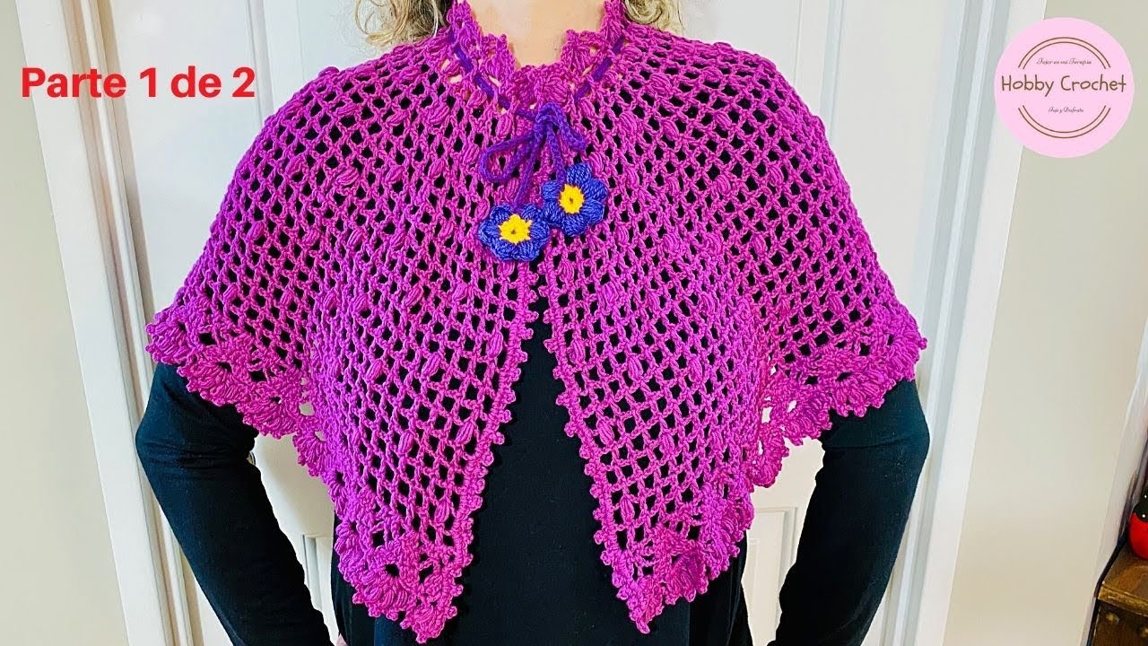 Capa Purpura crochet paso a paso Parte de 2 (Versión - YouTube