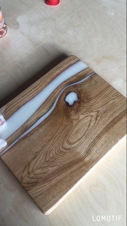 Разделочная доска из массива дуба и эпоксидной смолы. - YouTube