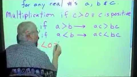 Algebra 2 Chapter 1.5 - Solving Inequalities; Properties of Inequalities