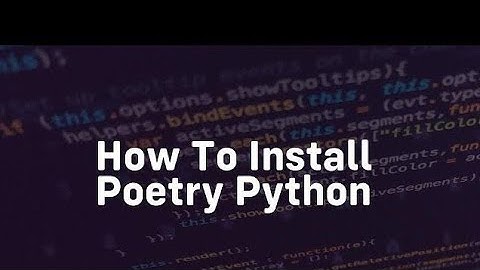 How to install poetry while using path. Best..Way.