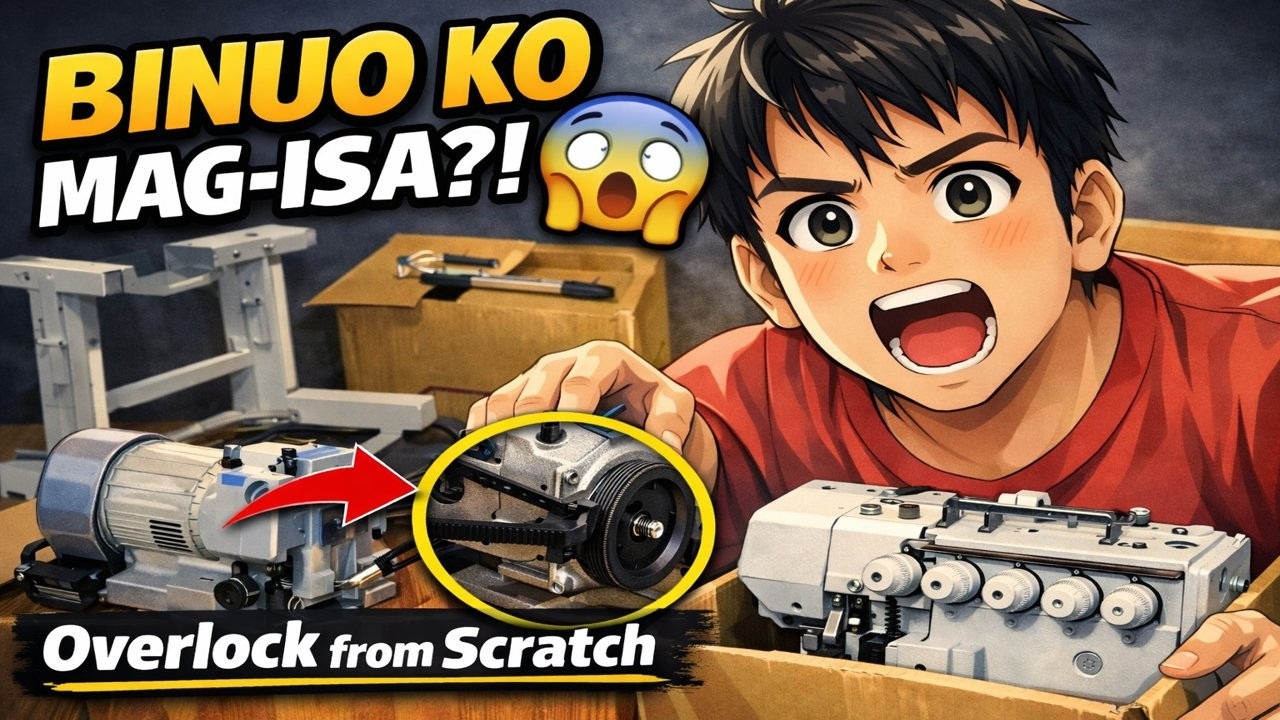Unboxing at Full Assembly ng Overlock Machine! Mesa, Motor at Head Unit (Step-by-Step)