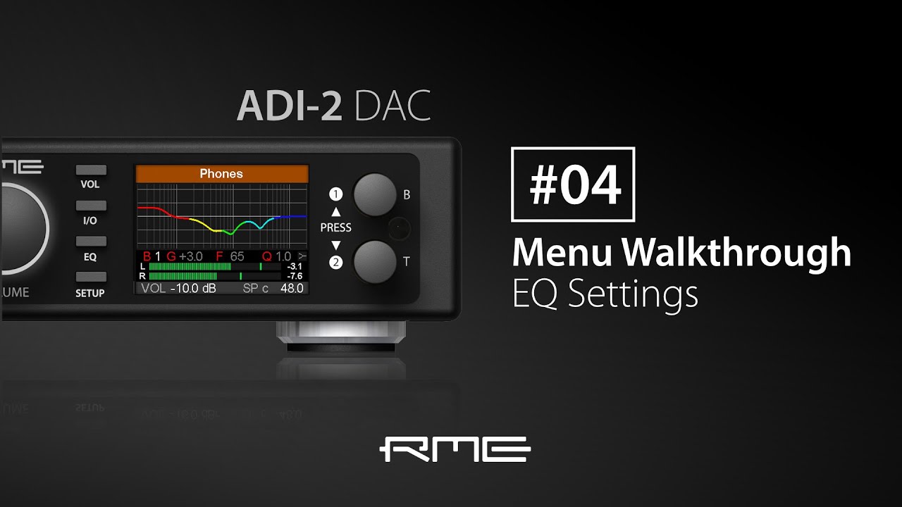 RME ADI-2 DAC FSのEQボタン - 768 kHz対応の高品質5バンド 