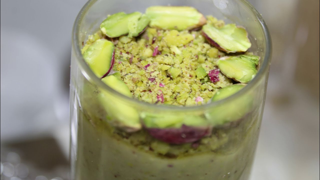 crème dessert aux pistaches (assida) : très onctueuse et ultra gourmande