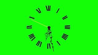 Clock 12 hours Free Green Screen Speed 60x HD