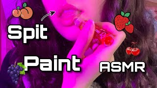 ???? | Invisible Spit Painting You w/ Lip Oil Rollers ( fast-slow spit painting, close up/zooms )