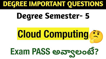 Degree Semester 5 - How to PASS Cloud Computing Exam Most Important Questions UNIT-WISE BCA UGExams